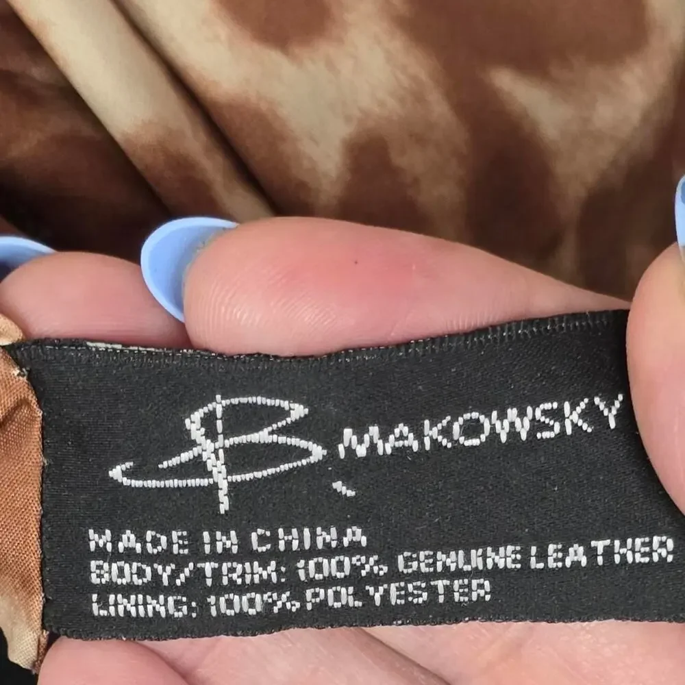 B makowsky black leather quilted